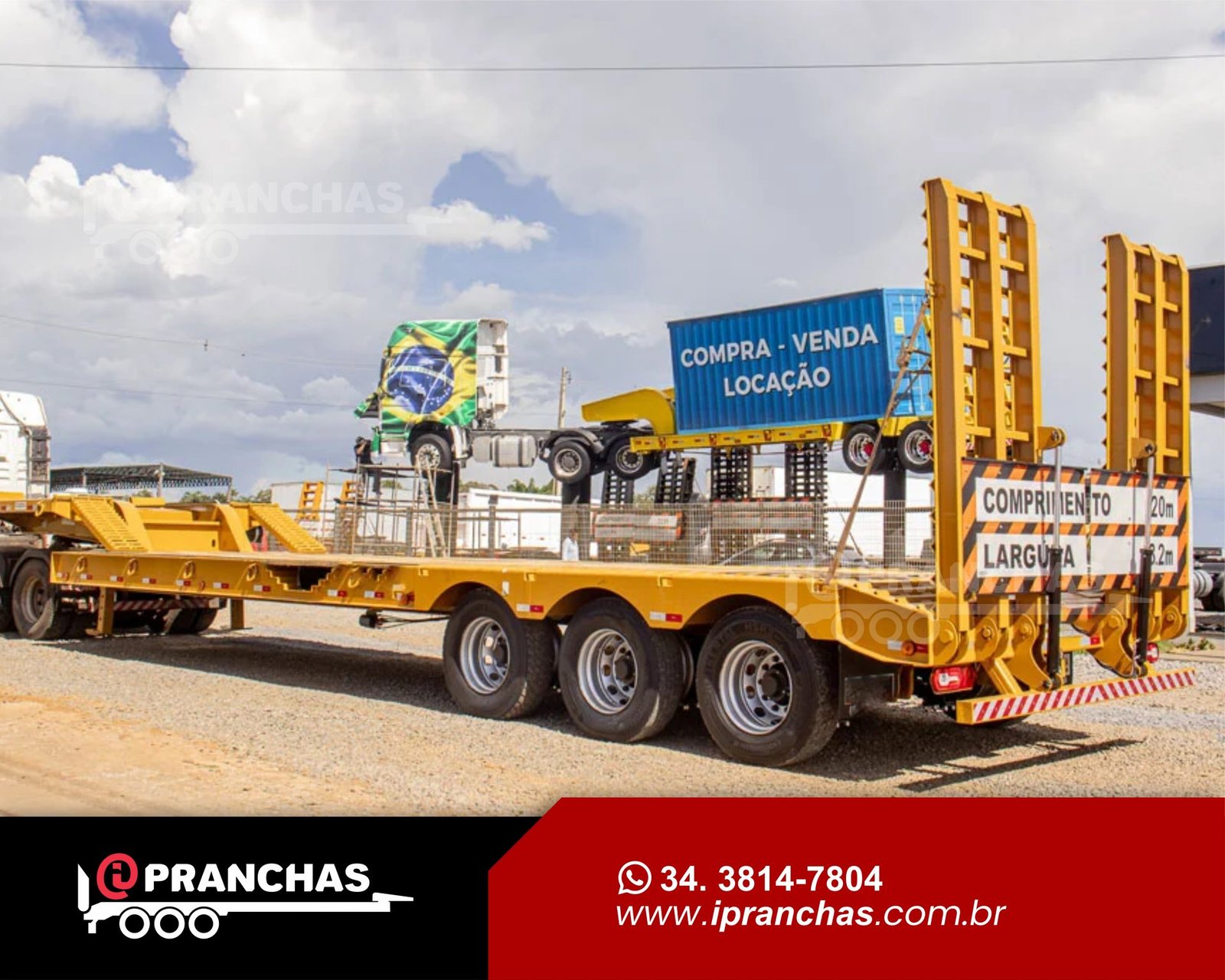 Prancha 3 eixos Carrega Tudo