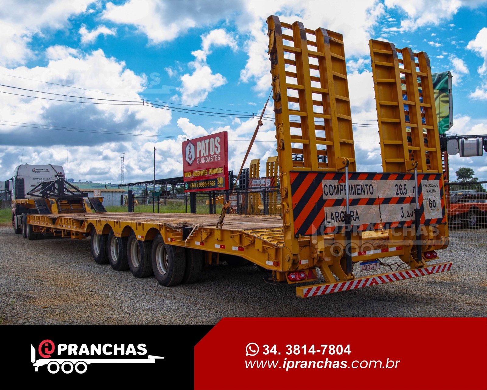 Prancha Carrega Tudo 04 Eixos Amarelo 2022