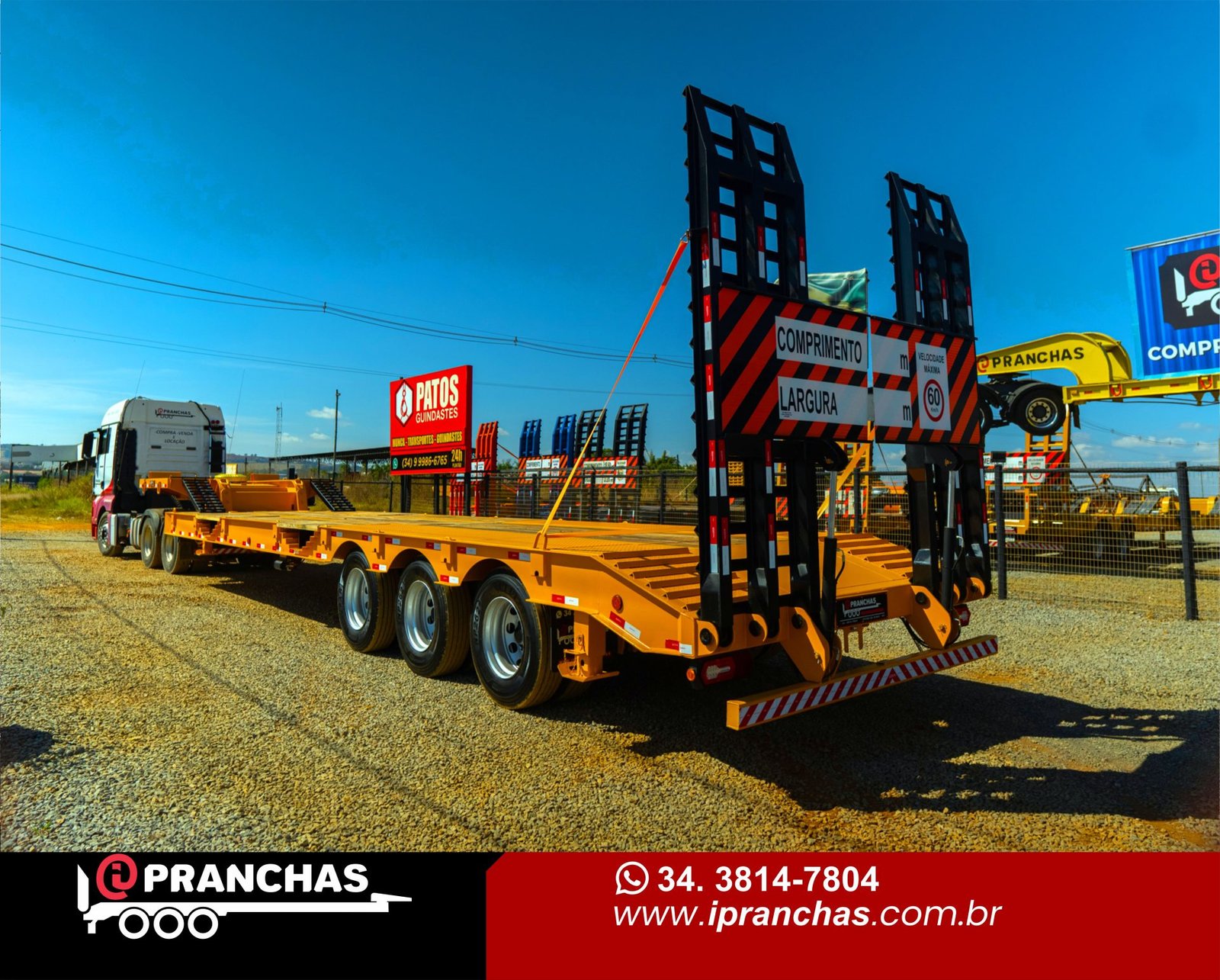 Prancha Carrega Tudo Reta 03 Eixos iPranchas 2025 Nova - 12,30mts