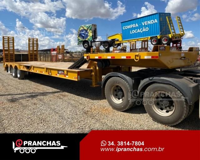 Prancha Carrega Tudo 3 Eixos Amarela