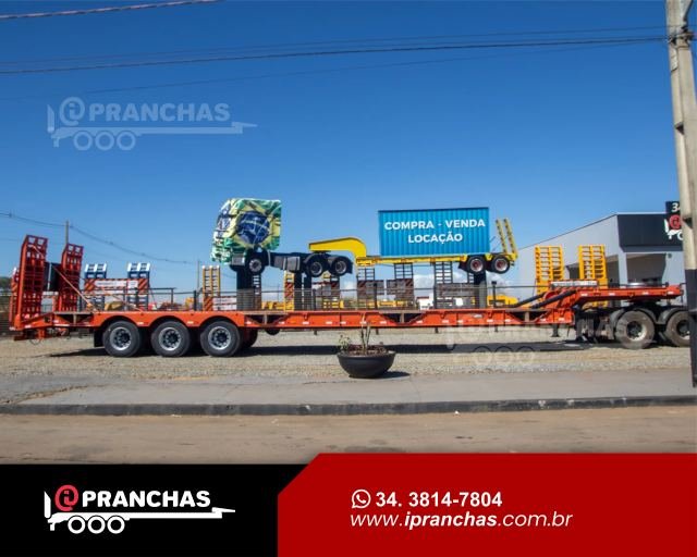 Prancha Carrega Tudo 03 Eixos Vermelho 2024 | Produto Novo