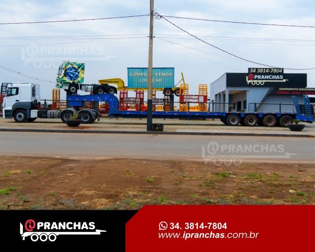 Prancha Carrega Tudo Reta 1976 Azul 4 Eixos