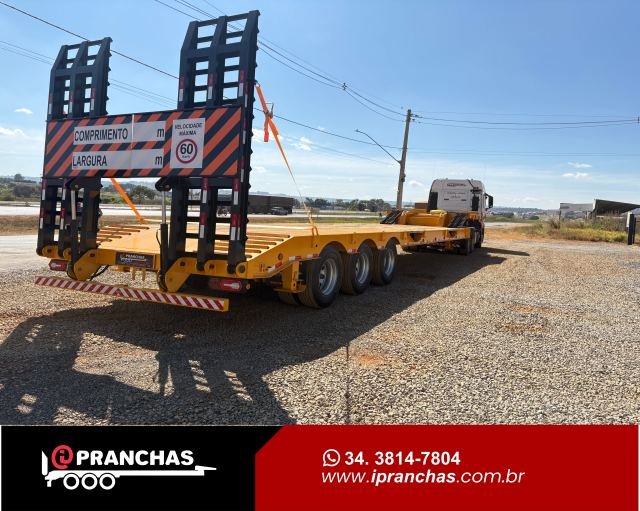 Prancha Carrega Tudo Reta 03 Eixos Amarela